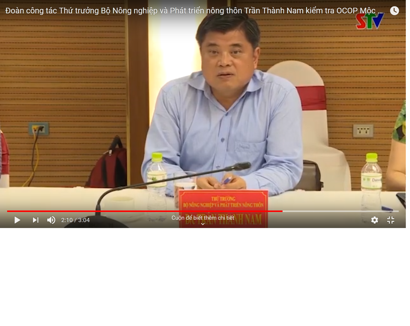 Đoàn công tác Thứ trưởng Bộ Nông nghiệp và Phát triển nông thôn Trần Thành Nam kiểm tra OCOP Mộc Châu