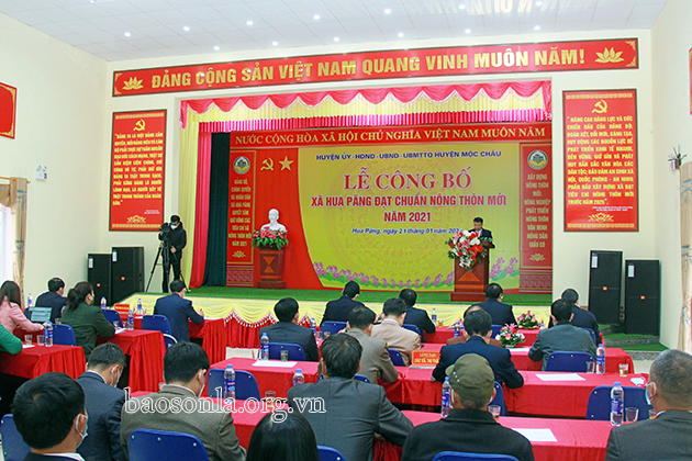 Công bố xã Hua Păng đạt chuẩn nông thôn mới
