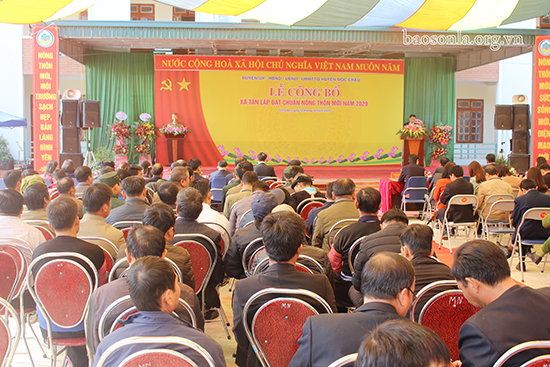  Lễ công bố xã Tân Lập (Mộc Châu) đạt chuẩn nông thôn mới năm 2020