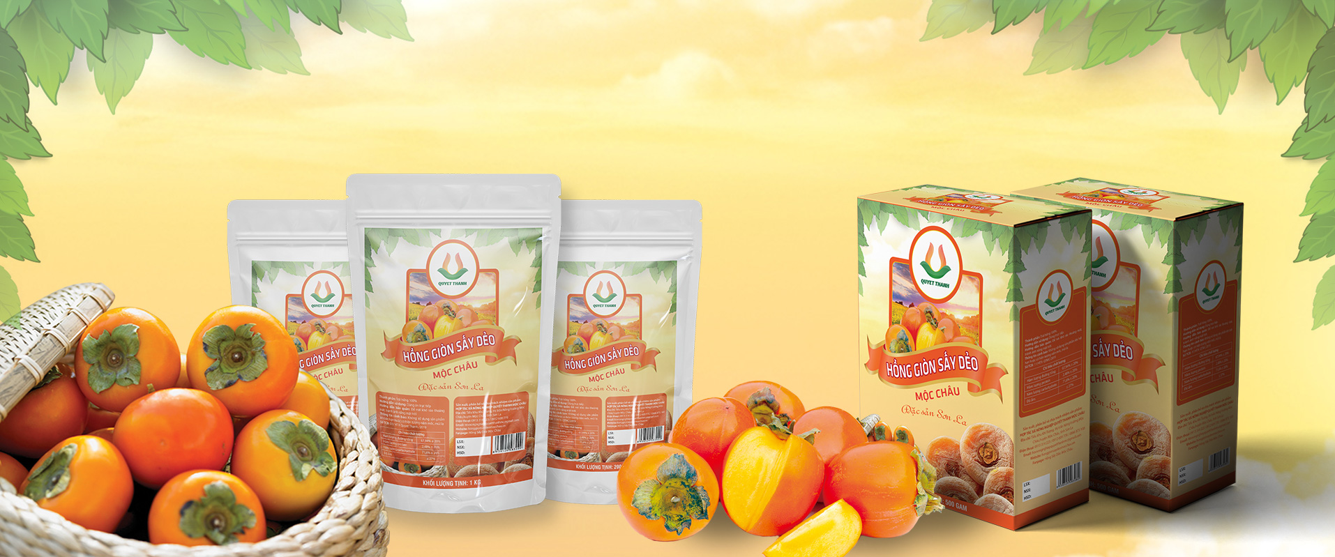 Hồng giòn sấy dẻo Mộc Châu