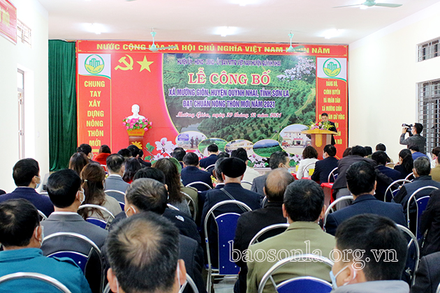 Công bố xã Mường Giôn đạt chuẩn nông thôn mới