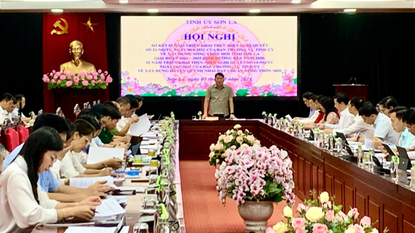 Tỉnh uỷ Sơn La tổ chức Hội nghị sơ kết 02 năm triển khai thực hiện Nghị quyết số 22-NQ/TU ngày 06/6/2022 của Ban Thường vụ Tỉnh ủy; 03 năm triển khai thực hiện Nghị q số 14-NQ/TU ngày 26/7/2021