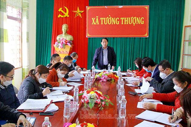 Kiểm tra tiến độ thực hiện nông thôn mới tại xã Tường Thượng